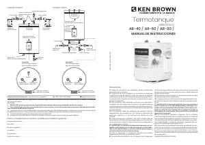 Manual de uso Ken Brown AR-40 Calentador de agua
