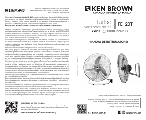 Manual de uso Ken Brown FE-20T Ventilador