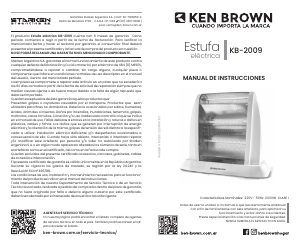 Manual de uso Ken Brown KB-2009 Calefactor