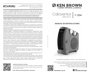 Manual de uso Ken Brown T-204 Calefactor