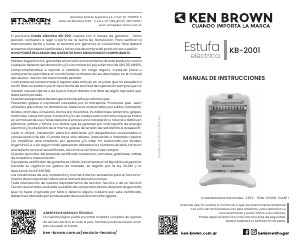 Manual de uso Ken Brown KB-2001 Calefactor