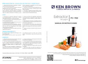 Manual de uso Ken Brown PC-700 Licuadora