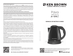Manual de uso Ken Brown JE-1256 Hervidor