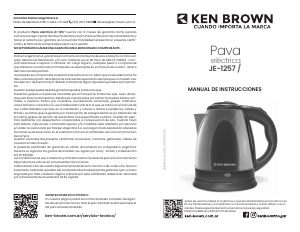 Manual de uso Ken Brown JE-1257 Hervidor