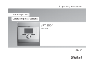 Manual Vaillant VRT 350f Thermostat