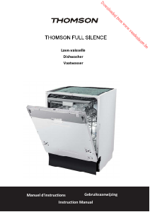 Manual Thomson FULL SILENCE Dishwasher