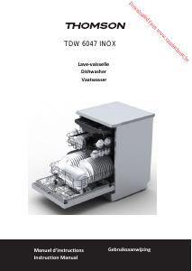 Manual Thomson TDW 6047 INOX Dishwasher