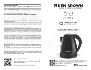 Manual de uso Ken Brown JE-1253 Hervidor