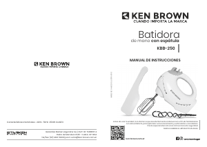 Manual de uso Ken Brown KBB-250 Batidora de varillas