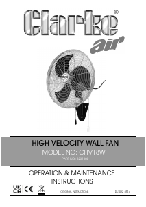 Handleiding Clarke CHV 18WF Ventilator