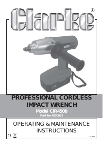 Manual Clarke CIR 450B Impact Wrench