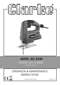 Handleiding Clarke CJS 400 Decoupeerzaag
