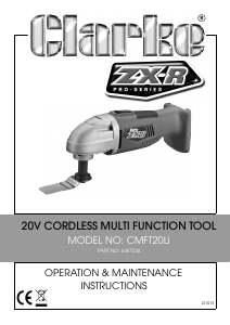 Handleiding Clarke CMFT 20Li Multitool