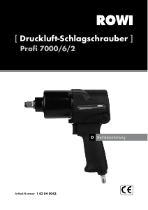 Bedienungsanleitung ROWI 7000/6/2 Profi Schlagschrauber