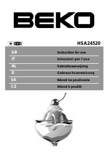 Handleiding BEKO HSA 24520 Vriezer