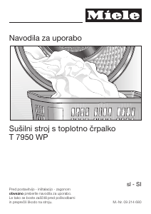 Priročnik Miele T 7950 WP EcoComfort Sušilni stroj