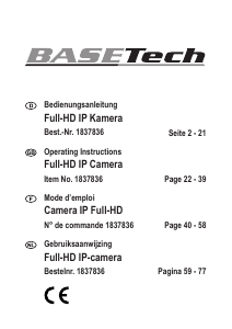 Handleiding Basetech 1837836 IP camera