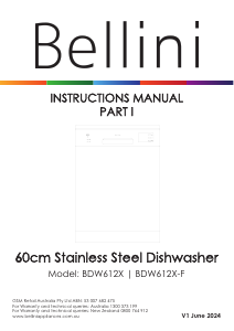 Handleiding Bellini BDW612X-F Vaatwasser