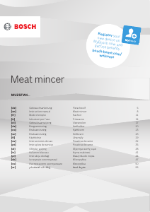 Manual Bosch MUM58359 Picadora de carne