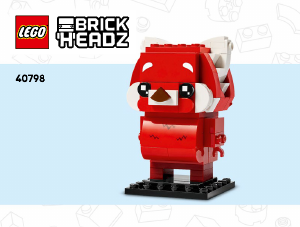 Vadovas Lego set 40798 Brickheadz Raudonoji panda Mei