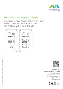 Bedienungsanleitung Mathfel MF-0457 Türsprechanlage