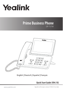 Manual Yealink SIP-T57W IP Phone