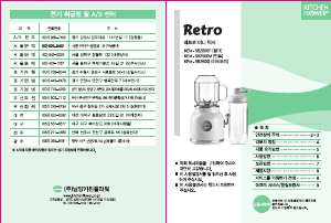 사용 설명서 키친플라워 KEM-SB2500I Retro 블렌더