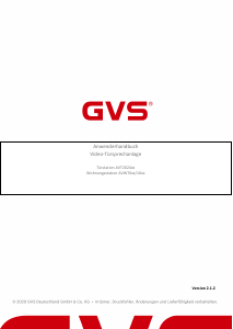 Bedienungsanleitung GVS AVT2024-FR1B Türsprechanlage