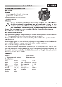 Mode d’emploi EUFAB 16524 Aide au démarrage