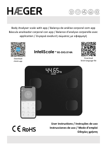 Mode d’emploi Haeger BS-DIG.014A InteliScale Pèse-personne
