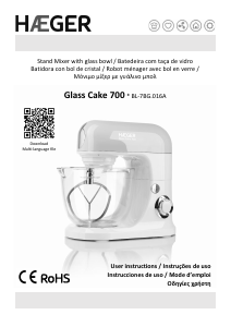 Mode d’emploi Haeger BL-7BG.016A Glass Cake 700 Robot sur socle
