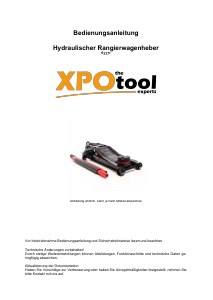 Bedienungsanleitung XPOtool 63371 Wagenheber