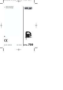 Bedienungsanleitung Proviel HPSL 750 Stichsäge