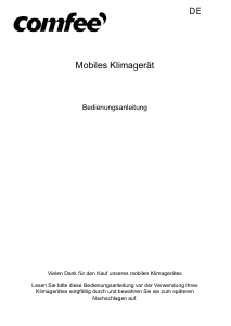 Mode d’emploi Comfee Mobile 12000 Plus Climatiseur