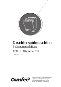Bedienungsanleitung Comfee CGT 612 DI Geschirrspüler