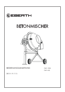 Mode d’emploi Eberth CM1-65L Mélangeur à ciment