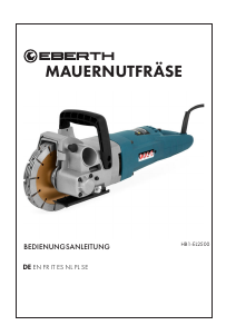 Bedienungsanleitung Eberth HB1-EL2500 Mauernutfräse