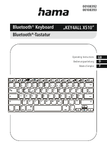 Mode d’emploi Hama 00108392 Key4All X510 Clavier