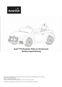 Bedienungsanleitung Rastar Audi TTS Kinderauto