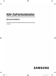 Bedienungsanleitung Samsung RB50DG601ES9 Kühl-gefrierkombination
