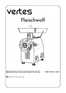 Manuale Vertes FD8-FW32 Tritacarne