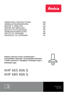 Priručnik Amica KHF 665 606 S Kuhinjska napa