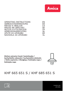 Priručnik Amica KHF 685 651 S Kuhinjska napa