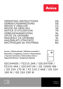 Handleiding Amica GS 324 190 W Vriezer