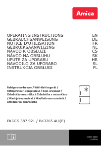 Handleiding Amica EKGCS 387 921 Koel-vries combinatie