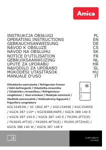 Handleiding Amica KGCN 388 140 W Koel-vries combinatie