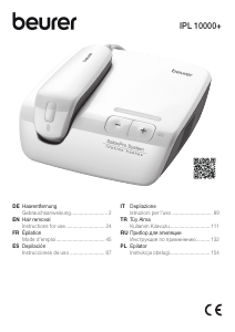 Kullanım kılavuzu Beurer IPL 10000+ SalonPro System IPL Cihazı