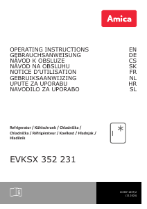 Návod Amica EVKSX 352 231 Chladnička