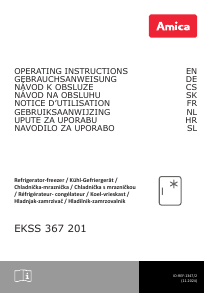 Bedienungsanleitung Amica EKSS 367 201 Kühlschrank