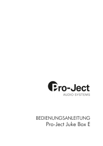 Bedienungsanleitung Pro-Ject Jukebox E Plattenspieler